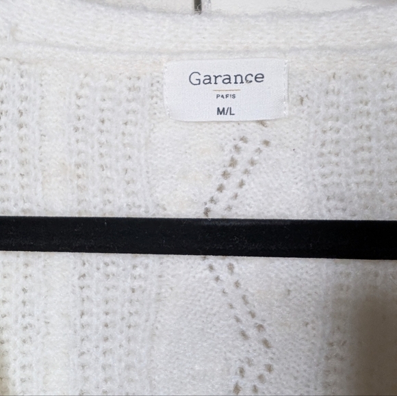 Garance by Garance Dore White Cozy Cardigan sz L - Picture 4 of 7